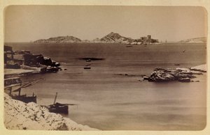 1885-1890 civarında Marsilya kasabası ve çevresi: If Kalesi ve adalar, Özel koleksiyon by Anonymous Anonymous