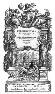 Başlık sayfası “” Leon Battista Mimarisi (Leon Battista) Alberti: Cosimo Bartoli tarafından Floransa diline çevrildi “” de 1550. (De Architectura) (mimari) by Anonymous Anonymous