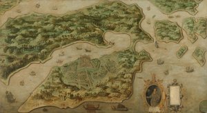 Ambon'un görünümü, 1617 dolayları (tuval üzerine yağlıboya) by Anonymous Anonymous