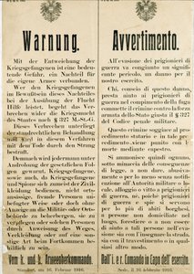 İtalyan savaş esirlerinin 16 Şubat 1916