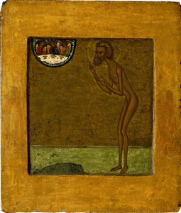 Kutsal Basil, 16. yüzyılın sonu. by Anonymous Russian icon painter