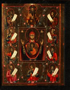 Our Lady of Kursk, 19. yüzyıl başı. by Anonymous Russian icon painter