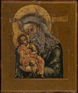 Tanrı-Alıcı Simeon, 1800 by Anonymous Russian icon painter