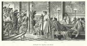 Agathon ve Platon Ziyafeti, Antik Yunanistan (gravür)