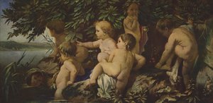 Banyo Yapan Çocuklar (yağlı boya) by Anselm Feuerbach