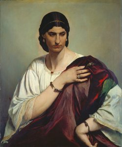 Romalı Bir Kadının Yarım Boy Portresi by Anselm Feuerbach