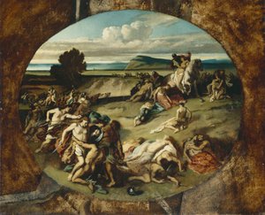 Amazonlar Savaşı, 1857 by Anselm Feuerbach