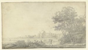 Doğudan Görülen Huis ter Nieuburch, Rijswijk'in görünümü by Anthonie Jansz. van der Croos