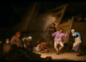 Köylü Dansı (panel üzerine yağlıboya) by Anthonie Victorijns