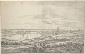 Rhenen'in görünümü by Anthonie Waterloo