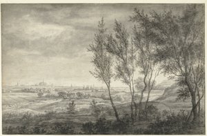 Haarlem'in kum tepelerinden görünüm by Anthonie Waterloo