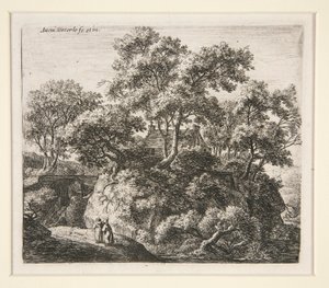 İki Hermitli Manzara by Anthonie Waterloo