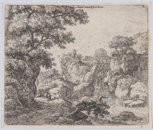 Kubbe ve Şelale, 17. yüzyıl. by Anthonie Waterloo