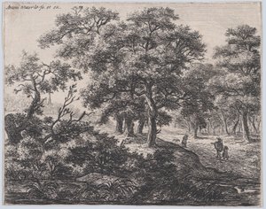 Dört Ağaç, 17. yüzyıl. by Anthonie Waterloo