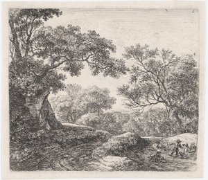 Üç Oğlan ve Köpekleri The Alley in the Wood, 17. yüzyıl. by Anthonie Waterloo