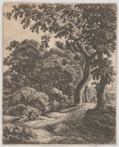 Ormanda Dinlenen İki Gezgin, 17. yüzyıl. by Anthonie Waterloo