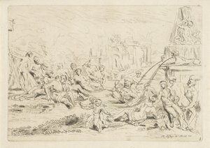 Yıkanan satirler ve periler Bacchanalen (dizi adı) by Anthonie de Winter