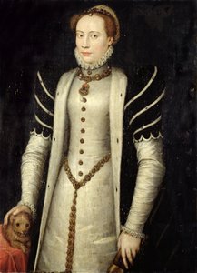 Köpekli Bir Soylu Kadının Portresi, 1555 (meşe panel üzerine yağlı boya)