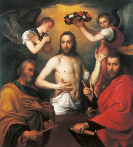 Aziz Peter ve Paul ile Yükselen Mesih by Anthonis van Dashorst Mor