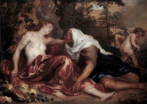 Vertumnus ve Pomona, yaklaşık 1625 by Anthony van Dyck