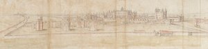 Kuzeyden Hampton Court Sarayı, c1550-1560 by Anthonis van den Wyngaerde