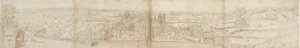 Güneyden Oatlands Sarayı, 1559. Verso: Richmond Sarayı ve Oatlands Çatıları, 1559 by Anthonis van den Wyngaerde