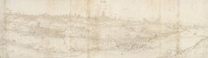 Doğudan Segovia'nın Panoramik Görünümü, c1560-1570