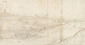 Doğudan Segovia'nın Panoramik Görünümü, c1560-1570 by Anthonis van den Wyngaerde