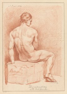 Oturan Erkek Çıplak, Arkadan Görünüş (3. Ödül 1769) by Anthony Andriessen