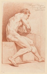 Oturan Erkek Çıplak, Yan Görünüm (1. Ödül 1772) by Anthony Andriessen