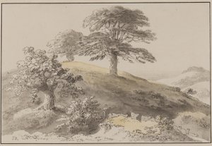 Sussex: St Marthas, Albury yakınlarında (kağıt üzerinde kalem, fırça, mürekkep ve tuvalet)