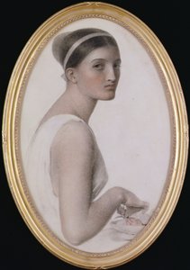 İdeal Bir Kafa (kağıt üzerine kalem ve tebeşir) by Anthony Frederick Augustus Sandys