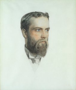 Bir Adamın Başı, 1904 (renkli tebeşirler) by Anthony Frederick Augustus Sandys