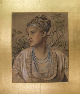 Mary Sandys (1845-1920), c.1871-73 (devetüyü kağıda renkli tebeşirler) by Anthony Frederick Augustus Sandys