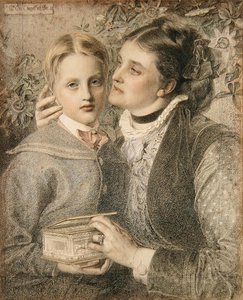Bayan Tom Chappell ve Oğlu by Anthony Frederick Augustus Sandys