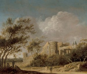 Harabe Manzaralı Manzara by Anthony Jansz van der Croos