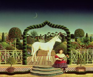 Tek Boynuzlu Kız, 1980 (gemide akrilik)