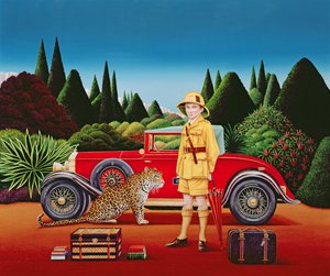 Red Rolls Royce, 1992 (gemide akrilik)