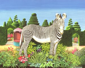 Bahçedeki Zebra, 1977 (gemide akrilik)