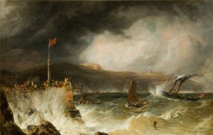 Limana Giren Paket Bot, 1855. by Anthony Vandyke Copley Fielding