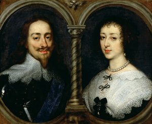 Charles I of England (1600-49) and Queen Henrietta Maria (1609-69)  by Anthony van Dyck