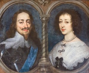 İngiltere Kralı I. Charles ve Fransa Kralı Henrietta (resim) by Anthony van Dyck