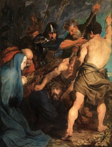 İsa çarmıhı taşırken yere yığılır by Anthony van Dyck