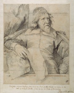 Inigo Jones (kağıt üzerinde siyah tebeşir) by Anthony van Dyck
