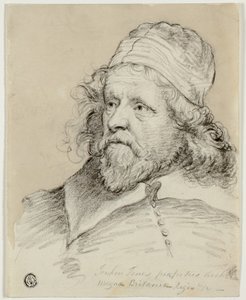 Inigo Jones (rekto); Kadın Kafasının Kroki (ters) by Anthony van Dyck