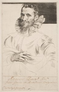 Jan Brueghel, c.1632 (gravür) by Anthony van Dyck
