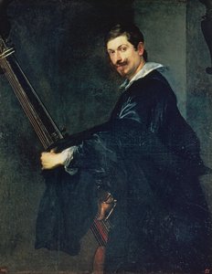 Udlu adam, İngiliz sarayında bir lavtacı olan müzisyen Jacob Gaultier'in portresi by Anthony van Dyck