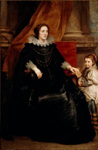 Kaliteli bir bayanın ve kızının portresi Antoine (Antoon veya Anton) Van Dyck tarafından Tablo (1599-1641) by Anthony van Dyck
