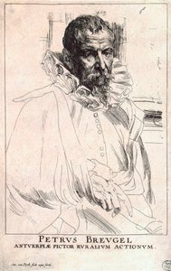Ressam Pieter Bruegel the Younger'ın portresi, 1564-1636, 17. yüzyılın başlarında by Anthony van Dyck