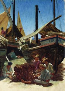 Anzio, Liman by Antoine Auguste Ernest Herbert or Hebert